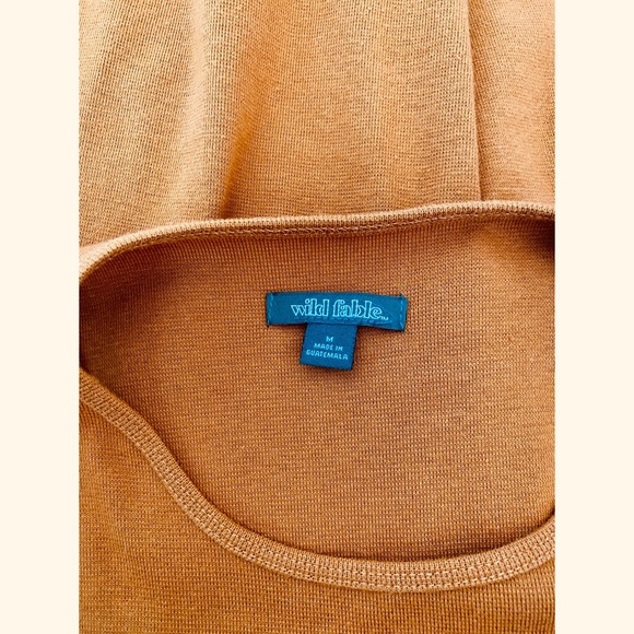 Wild Fable orange sleeveless knit bodycon dress | M - Picture 3 of 4